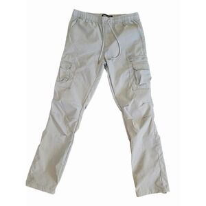 Smoke & Ash‎ Men's Cargo Pants Gray Size M 32" Inseam Drawstring Jogger